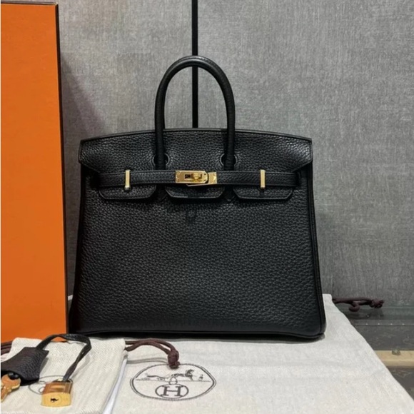 Hermes Black Leather Satchel - Picture 1 of 6